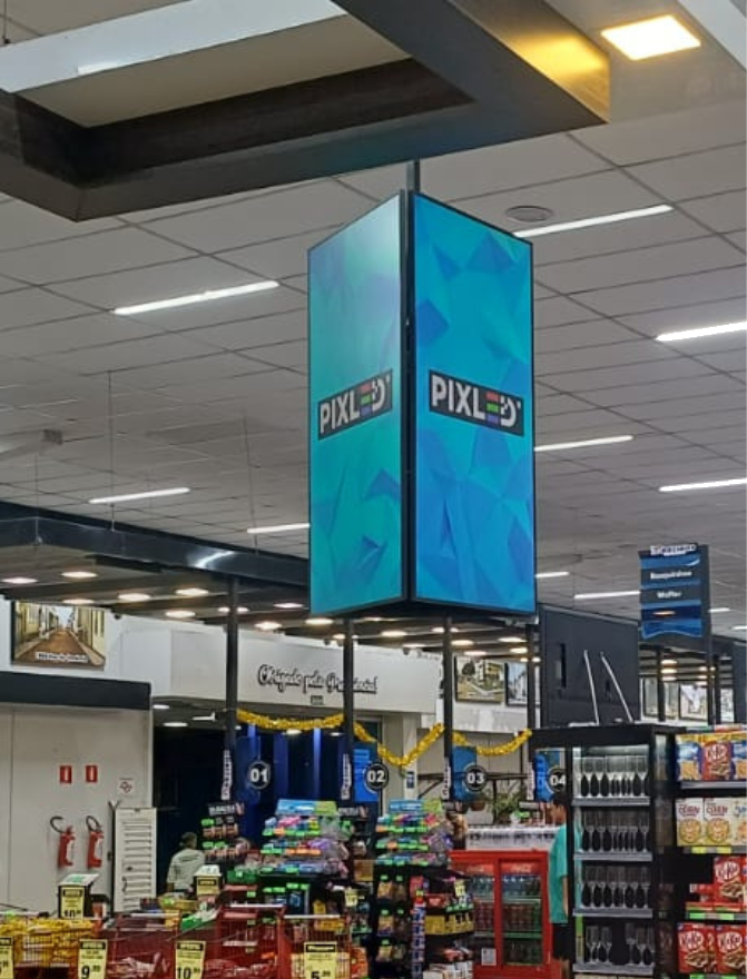 Display PIXLED no ponto de venda